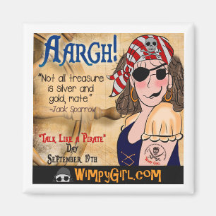 Aargh. - Spreek als een Pirate Day Magneet