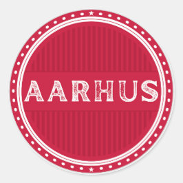 Aarhus City Pride Embleem – Deense identiteit Ronde Sticker