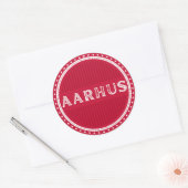 Aarhus City Pride Emblem – Danish Identity Ronde Sticker (Envelop)
