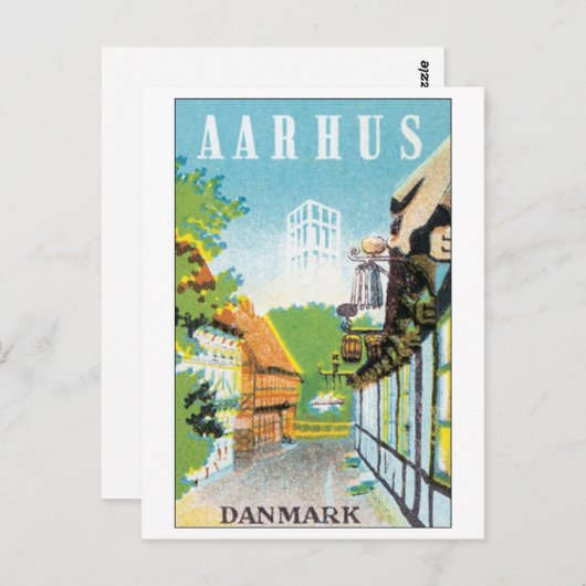 AARHUS, Danmark Briefkaart (Voorkant / Achterkant)