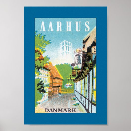 Aarhus Danmark (grens) Poster (Voorkant)
