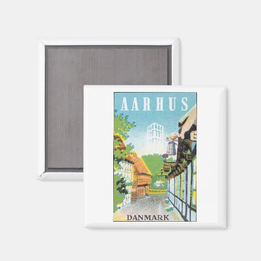 AARHUS, Danmark Magneet (Voorkant / Achterkant)