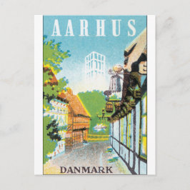 Aarhus Danmark Vintage Travel Poste Briefkaart