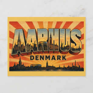 Aarhus Denemarken Kathedraal Stadsgezicht Briefkaart