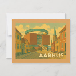Aarhus Denemarken Stadsgezicht Briefkaart