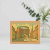Aarhus Denemarken Stadsgezicht Briefkaart (Staand voorkant)
