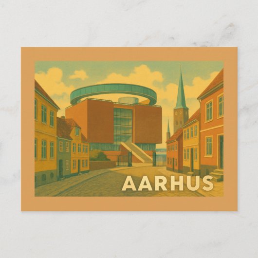 Aarhus Denemarken Stadsgezicht Briefkaart (Voorkant)