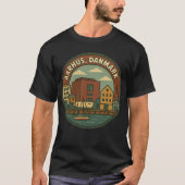 Aarhus Denemarken Stadsgezicht T-shirt (Voorkant)