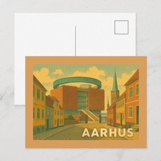 Aarhus Denmark Cityscape Briefkaart (Voorkant / Achterkant)