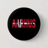 Aarhus Denmark Ronde Button 5,7 Cm (Voorkant)
