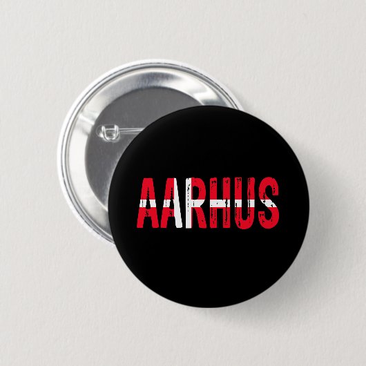 Aarhus Denmark Ronde Button 5,7 Cm (Voorkant /achterkant)
