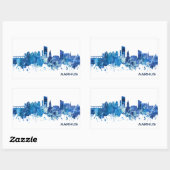 Aarhus Denmark Skyline Blue Rechthoekige Sticker (Vel)