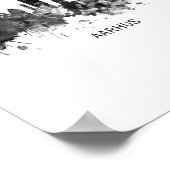 Aarhus Denmark Skyline BW Poster (Hoek)