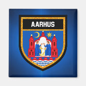 Aarhus Flag Magneet (Voorkant)
