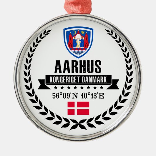 Aarhus Metalen Ornament (Voorkant)