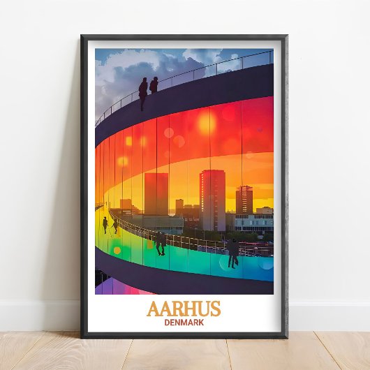 Aarhus Muurkunst - Ingelijst ARoS Aarhus Kunstmuse Poster