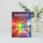 Aarhus Regenboog Panorama Denemarken Briefkaart (Staand voorkant)
