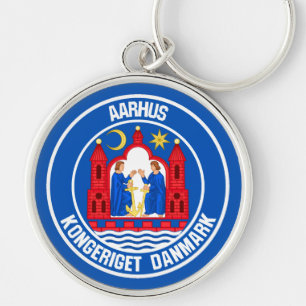 Aarhus Round Emblem Sleutelhanger