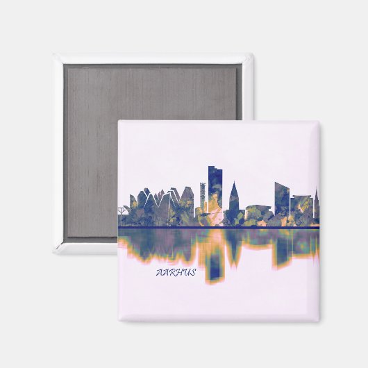 Aarhus Skyline Magneet (Voorkant / Achterkant)