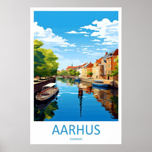 Aarhus Vintage Reisposter Ski National Park Poster