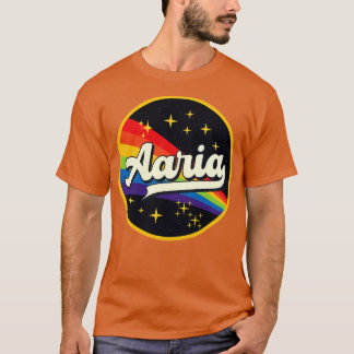 Aaria regenboog in ruimte  stijl t-shirt