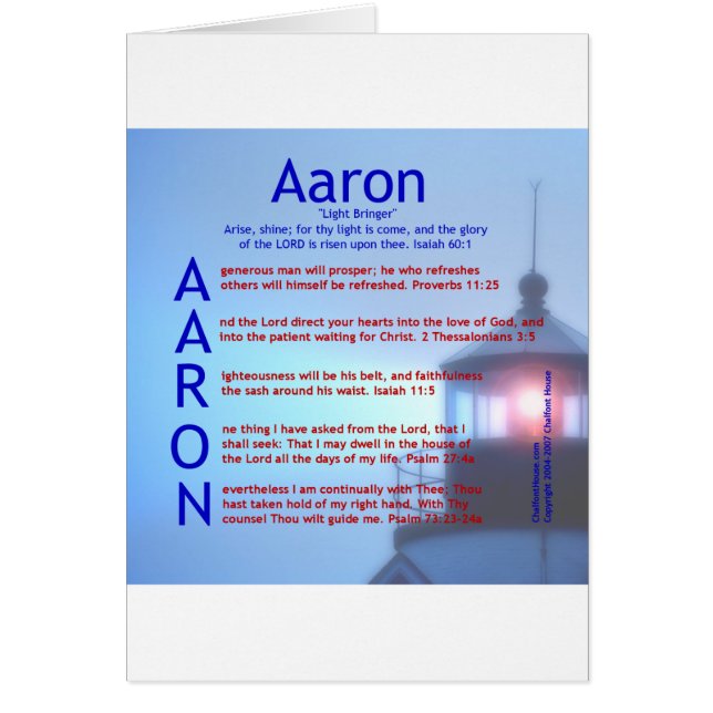 Aaron Acrostic (Voorkant)