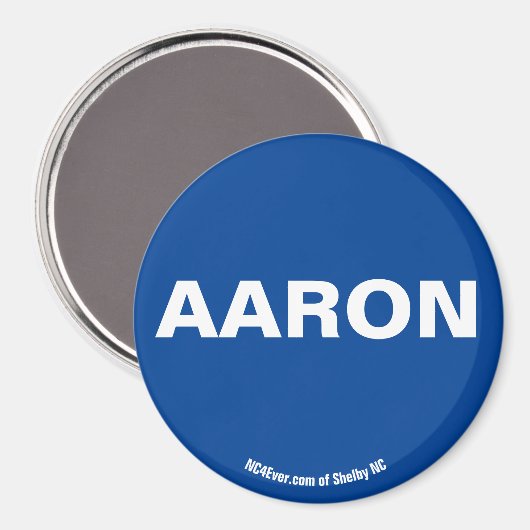 AARON Blue magnet (Voorkant / Achterkant)