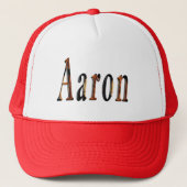 Aaron Boys Name Logo, Trucker Pet (Voorkant)