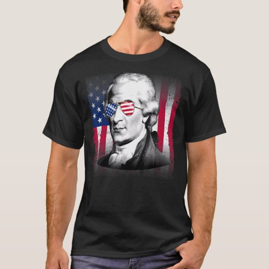 Aaron Burr USA Vlag Patriottische Amerikaanse Vlag T-shirt (Voorkant)
