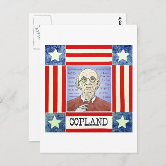 Aaron Copland briefkaart (Voorkant / Achterkant)