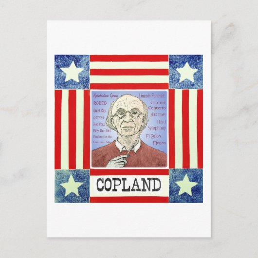 Aaron Copland briefkaart (Voorkant)