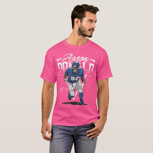 Aaron Donald Los Angeles R Triangle Naam T-shirt (Voorkant volledig)