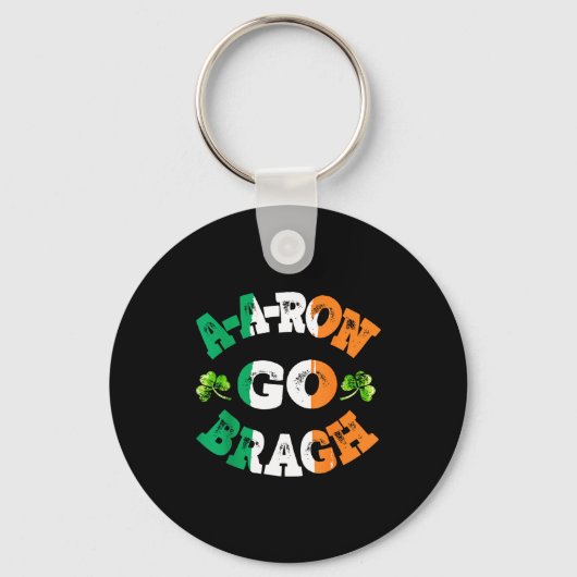 Aaron Erin Go Bragh Shamrock St.patrick's Day  Sleutelhanger (Voorkant)