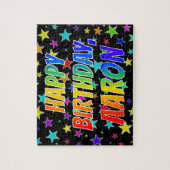 "AARON" First Name, Fun "HAPPY BIRTHDAY" Legpuzzel (Verticaal)
