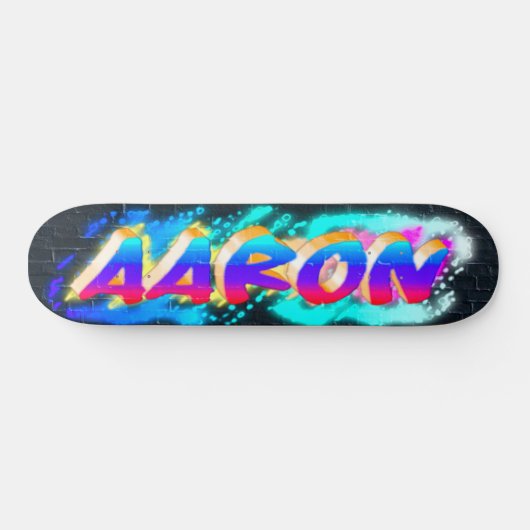 AARON Gepersonaliseerd Graffiti Skateboard (Horizontaal)