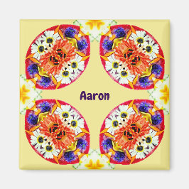 AARON ~ Gepersonaliseerd paaspatroon fractal ~ Magneet