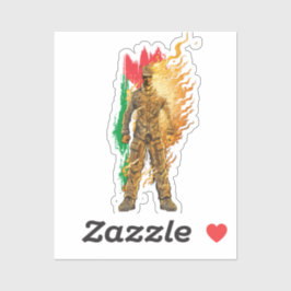 Aaron hero bushnell vrij palestine Sticker