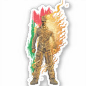 Aaron hero bushnell vrij palestine Sticker (Voorkant)