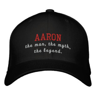 Aaron het man, de mythe, de legende geborduurde pet