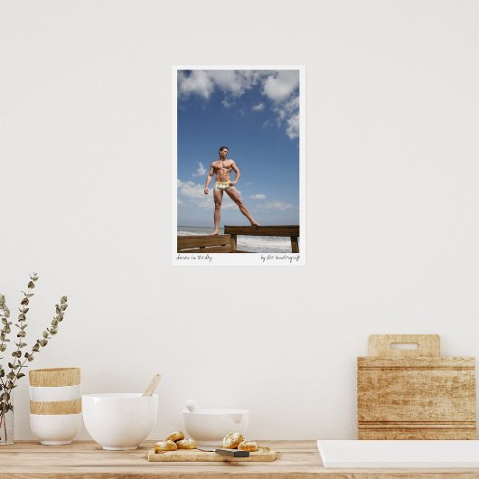 Aaron in de hemel door Lee Vandergrift Poster (Keuken)