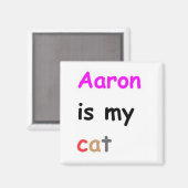 Aaron is mijn kat magneet (Voorkant / Achterkant)