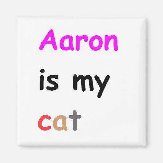 Aaron is mijn kat magneet (Voorkant)
