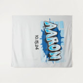 Aaron Jouw Graffiti Naam Achtergrond Foto-Op Wandkleed (Voorkant (horizontaal))