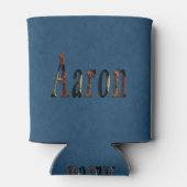 "Aaron"-naam op Blue Denim-Koelbox Blikjeskoeler (Achterkant)