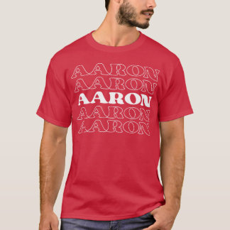 Aaron Naam Persoonlijke Eerste Achternaam meisje T-shirt