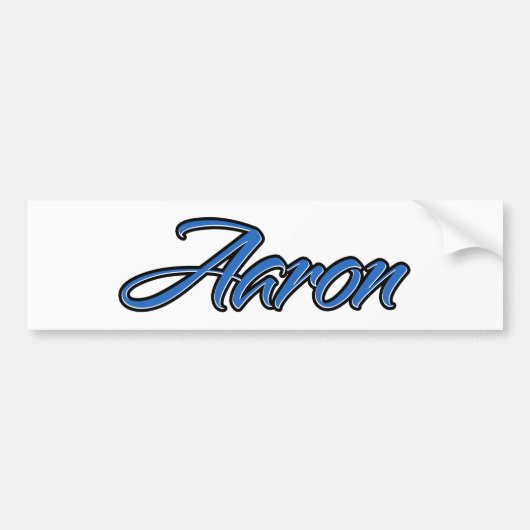 Aaron Name blue Aufkleber Sticker Autoaufkleber (Voorkant)
