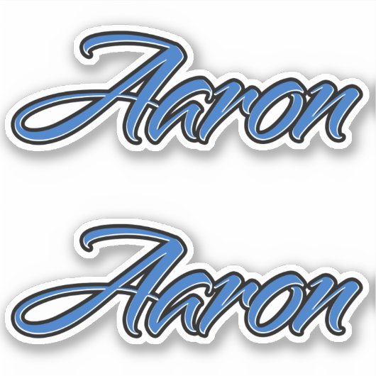 Aaron Name blue Aufkleber Sticker Stickerset (Voorkant)