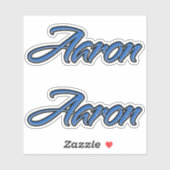 Aaron Name blue Aufkleber Sticker Stickerset (Vel)
