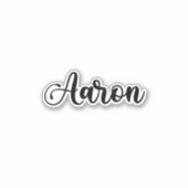 Aaron Name - Handgeschreven kalligrafie Sticker (Voorkant)