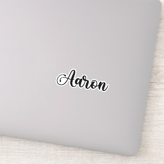 Aaron Name - Handgeschreven kalligrafie Sticker (Detail)